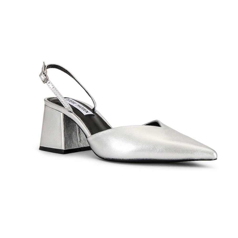Steve Madden Courtnie Sling Back in Silver, Size: 8.5